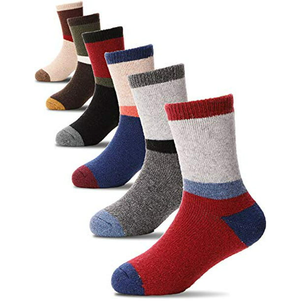 3 pairs Womens Ladies Girls Winter Warm Thick Stripe Thermal Socks Size 4-7